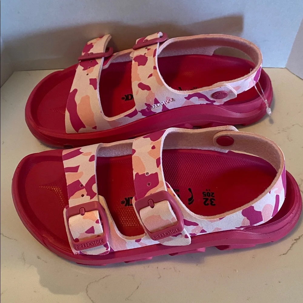 Birkenstock Kids Hot Pink Camo Double-Buckle Sandals NWT Size 1 🩷